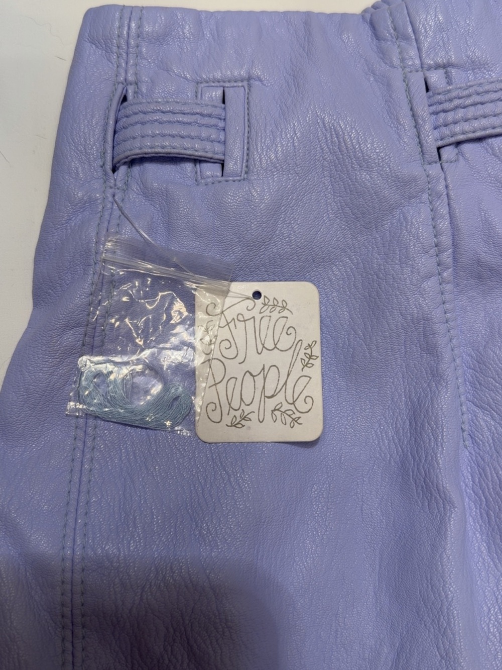 Free People Payton Faux Leather Mini Skirt in Lavender - Picture 8 of 8